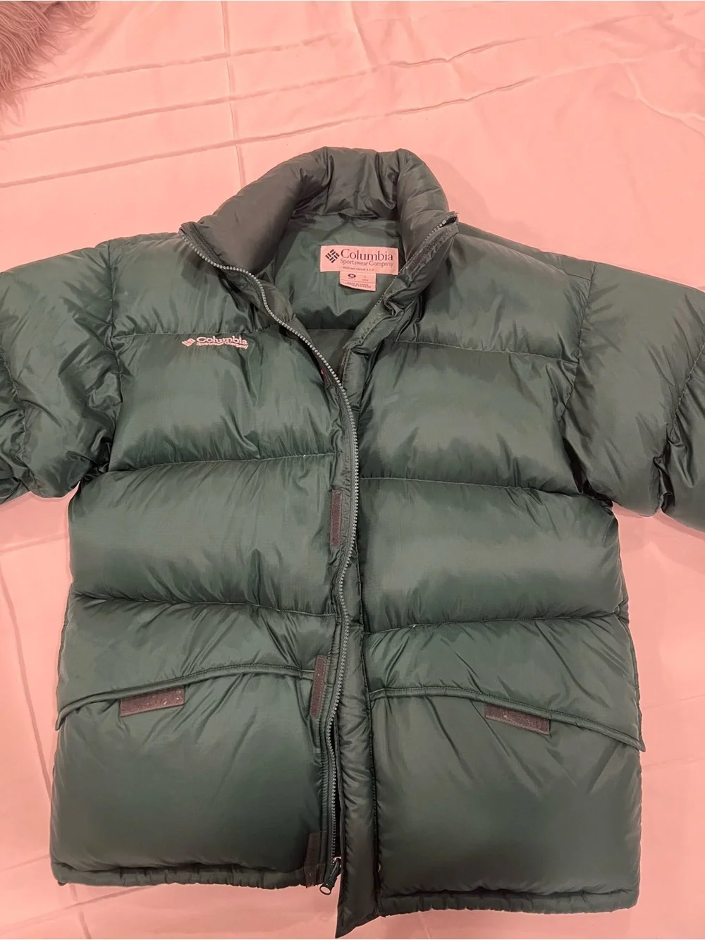 Green Columbia jacket down puffer size M men’s